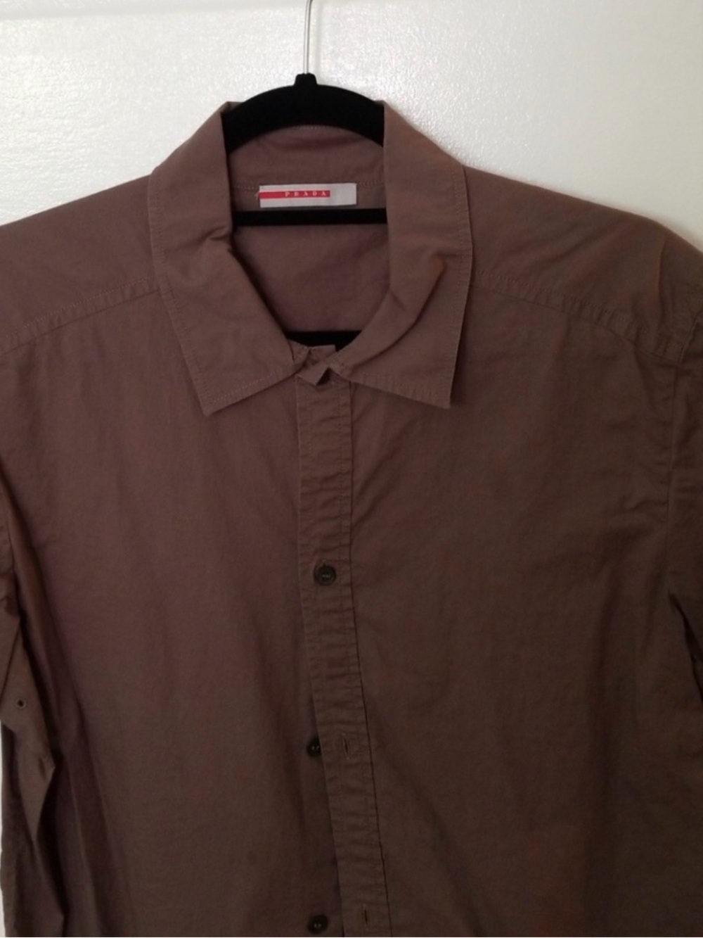 Prada Men's Brown Casual Button-Down Shirt